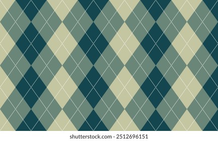 Argyle traditional vector pattern.Seamless geometric illustration pattern.Scotland argyll intarsia pastel element style .Design for fabric clothing,sweater,socks,wrapping,tablecloth,blanket,decoration