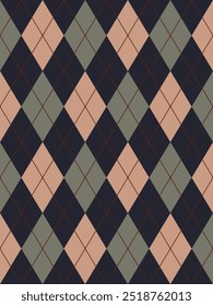 Argyle traditional vector pattern.Seamless geometric illustration pattern.Scotland argyll intarsia pastel element style .Design for fabric clothing,sweater,socks,wrapping,tablecloth,blanket,decoration