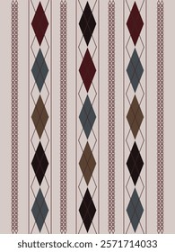 Argyle traditional vector pattern.Seamless geometric illustration pattern.Scotland argyll intarsia pastel element style .Design for fabric clothing,sweater,socks,wrapping,tablecloth,blanket,decoration