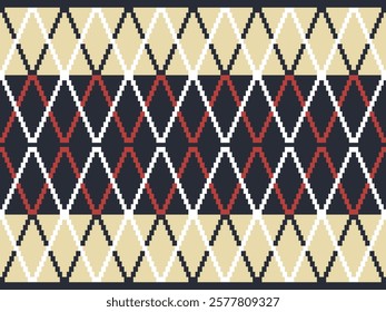 Argyle traditional vector pattern.Seamless geometric illustration pattern.Scotland argyll intarsia pastel element style .Design for fabric clothing,sweater,socks,wrapping,tablecloth,blanket,decoration