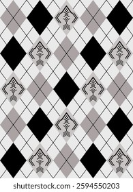 Argyle traditional vector pattern.Seamless geometric illustration pattern.Scotland argyll intarsia pastel element style .Design for fabric clothing,sweater,socks,wrapping,tablecloth,blanket,decoration