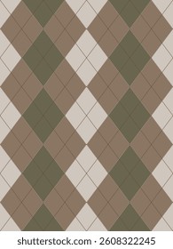 Argyle traditional vector pattern.Seamless geometric illustration pattern.Scotland argyll intarsia pastel element style .Design for fabric clothing,sweater,socks,wrapping,tablecloth,blanket,decoration