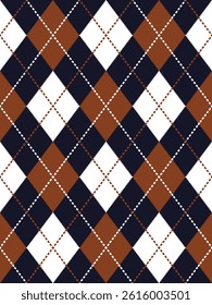 Argyle traditional vector pattern.Seamless geometric illustration pattern.Scotland argyll intarsia pastel element style .Design for fabric clothing,sweater,socks,wrapping,tablecloth,blanket,decoration