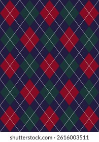 Argyle traditional vector pattern.Seamless geometric illustration pattern.Scotland argyll intarsia pastel element style .Design for fabric clothing,sweater,socks,wrapping,tablecloth,blanket,decoration