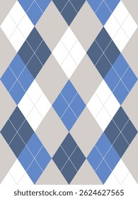 Argyle traditional vector pattern.Seamless geometric illustration pattern.Scotland argyll intarsia pastel element style .Design for fabric clothing,sweater,socks,wrapping,tablecloth,blanket,decoration