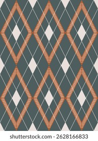 Argyle traditional vector pattern.Seamless geometric illustration pattern.Scotland argyll intarsia pastel element style .Design for fabric clothing,sweater,socks,wrapping,tablecloth,blanket,decoration