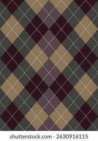 Argyle traditional vector pattern.Seamless geometric illustration pattern.Scotland argyll intarsia pastel element style .Design for fabric clothing,sweater,socks,wrapping,tablecloth,blanket,decoration