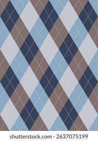 Argyle traditional vector pattern.Seamless geometric illustration pattern.Scotland argyll intarsia pastel element style .Design for fabric clothing,sweater,socks,wrapping,tablecloth,blanket,decoration