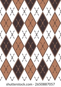 Argyle tradicional vetor pattern.Seamless geometric ilustration pattern.Scotland argyll intarsia pastel element style .Design para roupas de tecido,suéter,meias,envoltório,toalha de mesa,cobertor,decoração