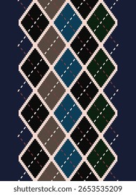 Argyle tradicional vetor pattern.Seamless geometric ilustration pattern.Scotland argyll intarsia pastel element style .Design para roupas de tecido,suéter,meias,envoltório,toalha de mesa,cobertor,decoração