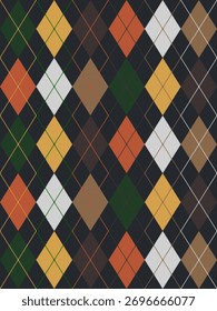 Argyle tradicional vetor pattern.Seamless geométrica ilustração pattern.Scotland argyll intarsia pastel element style.Design para roupas de tecido, camisola, meias, envoltório, toalha de mesa, cobertor, decoração.