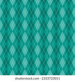 Argyle vector pattern. Argyle pattern. Green argyle pattern. Seamless geometric pattern for clothing, wrapping paper, backdrop, background, gift card, sweater.