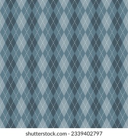 Argyle vector pattern. Argyle pattern. Grey argyle pattern. Seamless geometric pattern for clothing, wrapping paper, backdrop, background, gift card, sweater.