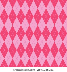 Argyle vector pattern in pink color. geometric background.