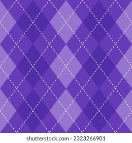 Argyle vector pattern. Argyle pattern. purple argyle pattern. Seamless geometric pattern for clothing, wrapping paper, backdrop, background, gift card, sweater.