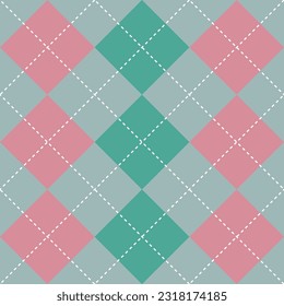 Argyle vector pattern. Argyle pattern. spring tone color argyle pattern. Seamless geometric pattern for clothing, wrapping paper, backdrop, background, gift card, sweater.