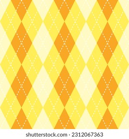 Patrón vectorial de arglos. Patrón argla. Patrón de argyle de tono amarillo. Patrón geométrico sin soldadura para ropa, papel envolvente, fondo, fondo, tarjeta de regalo.