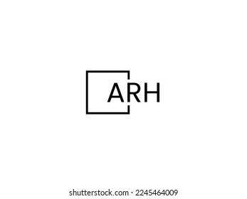 Letra ARH Ilustración del vector de diseño del logotipo inicial
