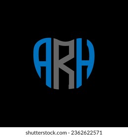 ARH letter logo creative design. ARH unique design.
