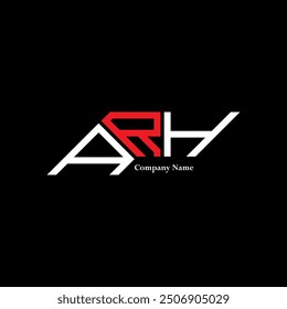 ARH logo design, ARH simple and modern logo. ARH luxurious alphabet design  