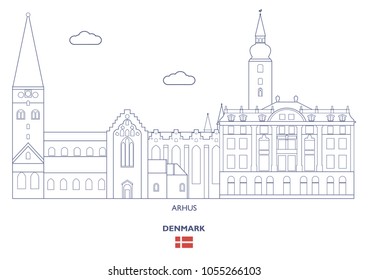 Arhus  Linear City Skyline, Denmark