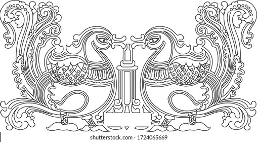 Ari Lankan Art Work Wood Stone Stock Vector (Royalty Free) 1724065669 ...