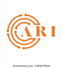 ARI letter design.ARI letter technology logo design on white background.ARI Monogram logo design for entrepreneur and business