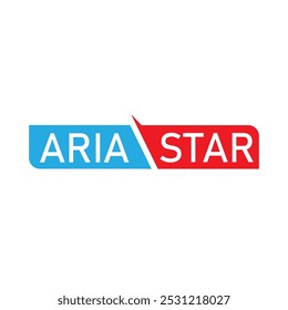 Aria Star Text Logo Vetor Design, Aria Star design de logotipo mínimo, Aria Star Logo Vetor Art ilustração com fundo branco, 