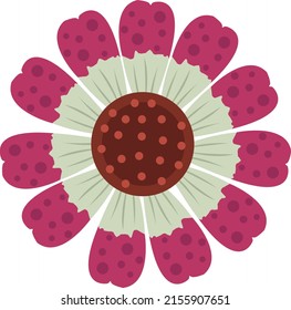 Aria water drop flowers flat vector art. Aria water drop flowers cartoon vector illustration for graphic design and decorative element