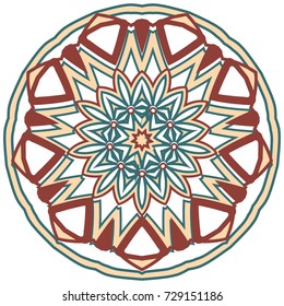 Aribic Colorful Mandala. Ethnic tribal ornaments