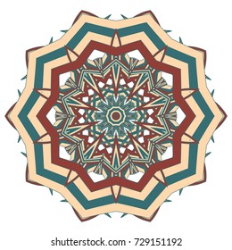 Aribic Colorful Mandala. Ethnic tribal ornaments