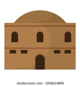 aribic house building with windows and door