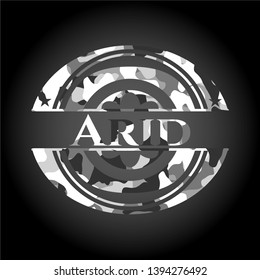 Arid on grey camouflage pattern