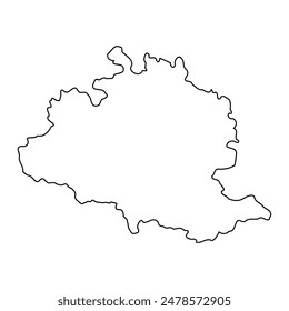 Mapa del departamento de Ariege, división administrativa de Francia. Ilustración vectorial.