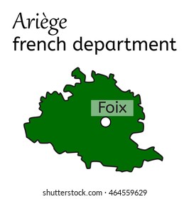 Ariege french department map