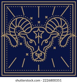 aries astrology zodiac symbol icon