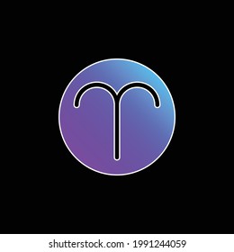 Aries blue gradient vector icon