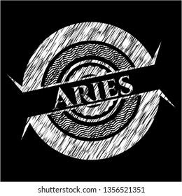 Aries with chalkboard texture