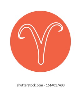 Aries color line icon. Zodiac sign. Astrology and horoscope. Predictions and human character. Element fire. Ruler Mars. UI UX GUI design element. Editable stroke.