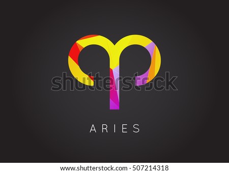 Aries Constellation. Detailed Stylish Zodiac Icon. Modern Style Drawing. Vector Illustration.
