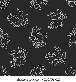 aries Constellation doodle seamless pattern background
