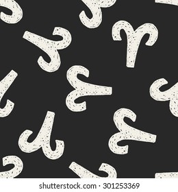 aries Constellation doodle seamless pattern background