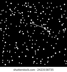 Aries Constellation. Night Sky. Stars. Vector Illustration. 