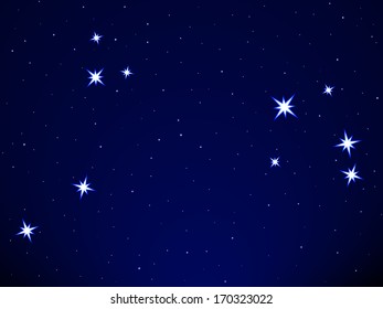 Aries constellation on the starry sky