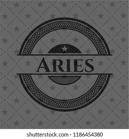 Aries dark emblem. Retro