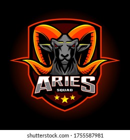 Aries Esport Mascot Logo Design