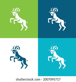 Aries Vier-farbige minimale Icon-Set