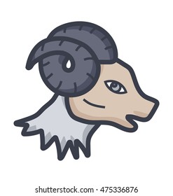 Aries Goat Vector Icon