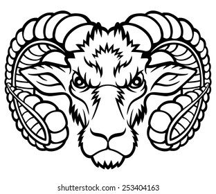 A Aries head. 