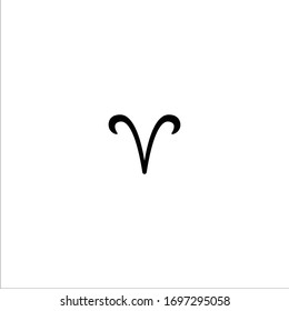 Aries Horoscope Outline Icon Illustration- Vector